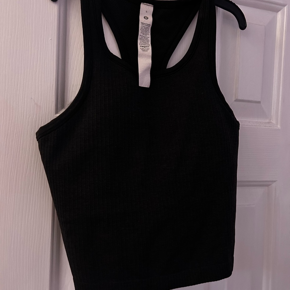 lululemon athletica Black Ribbed Tank Top